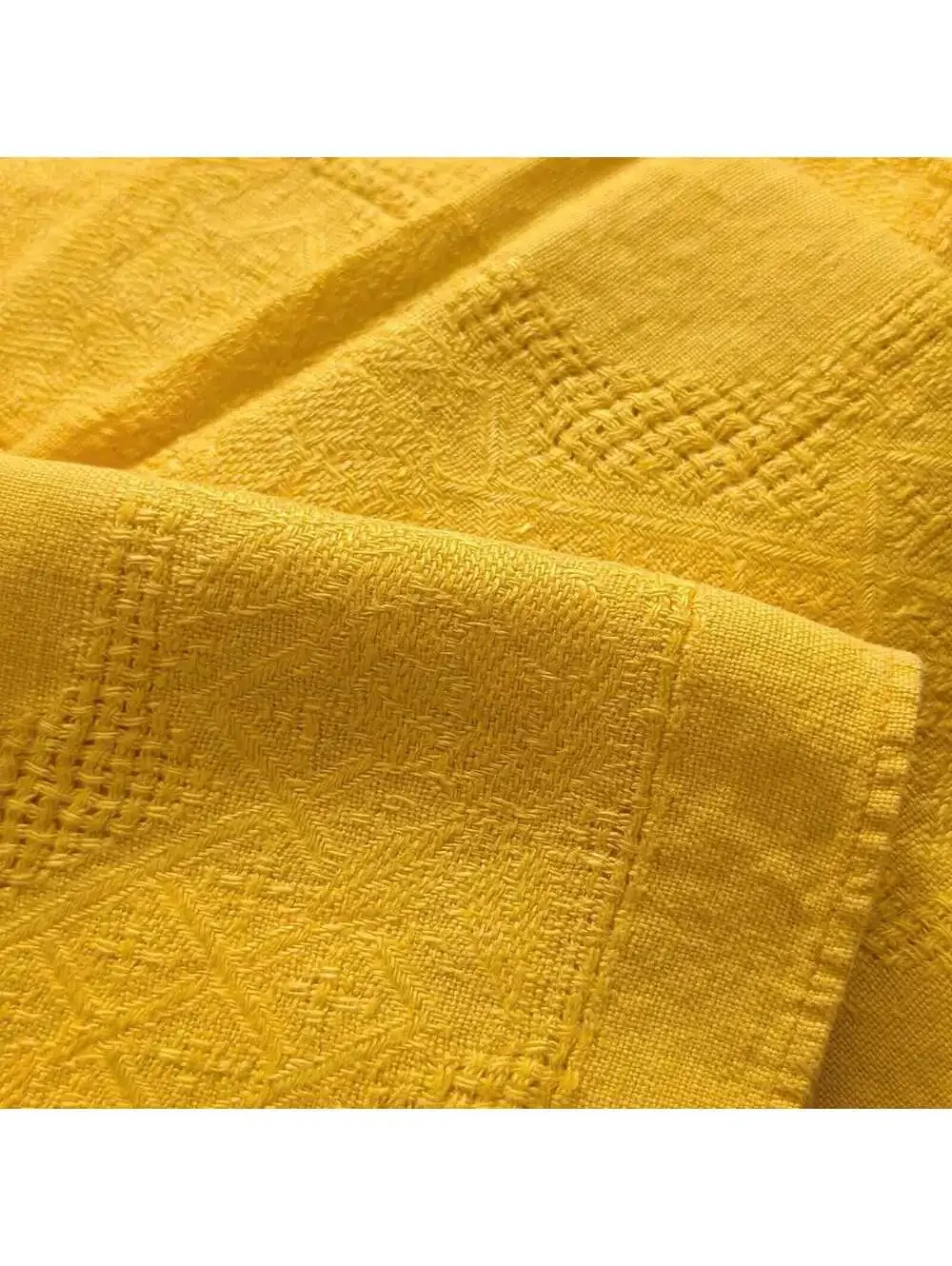 Vintage Marigold Yellow Irish Linen Napkins - Set of 4